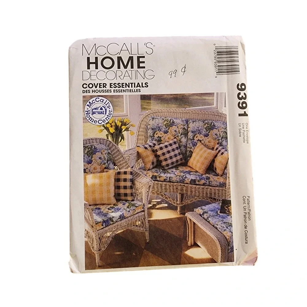 Simplicity 5383 & McCalls 9391 Home Decorating Slipcovers & Coordinating Pillows